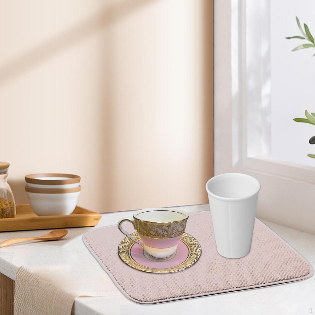Absorbent Drying Mat for Kitchen Counter Placemat Keep Countertop Clean and Dry Draining