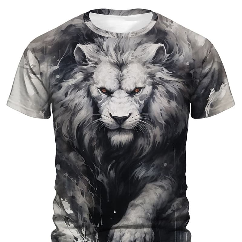 Mode Homme T-shirt Homme Imprimé 3D Col Rond Manches Courtes Tendance Streetwear