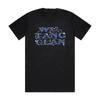 Camiseta Unisex de Algodão Pesado Oversized Hip Hop Streetwear com Gráfico do Logo 3D Retrô do Wu-Tang Clan