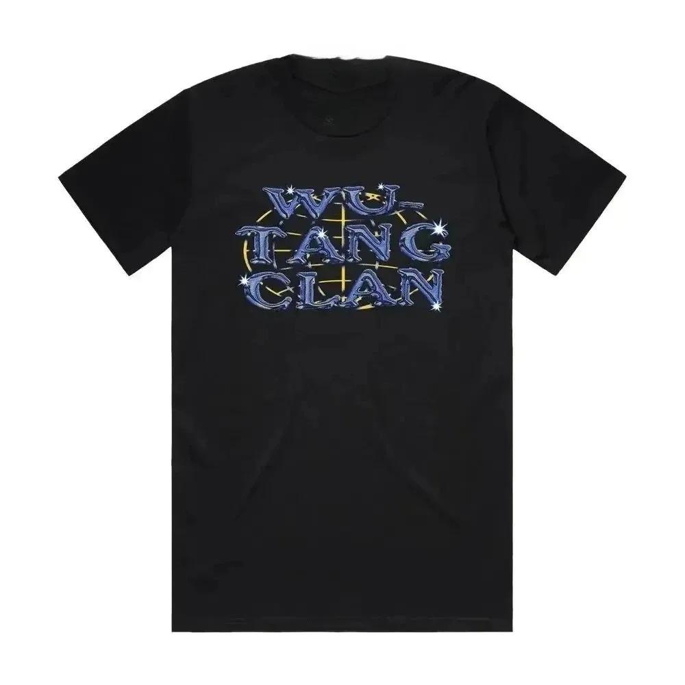 Wu-Tang Clan Retro 3D Globe Logo Graphic Unisex Heavyweight Cotton Oversized Hip Hop Streetwear T-Shirt 4XL