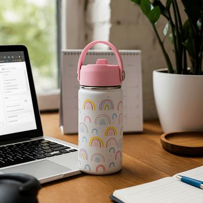 Durable Cartoon Handheld Kettle Fashionable Leak-Proof Vacuum Cup Stainless Steel Insulated Water Bottle Kids Daily Use