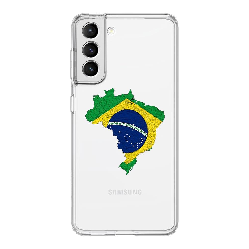 Brazil Brazilian flag Football Phone Case For Samsung Galaxy S23 S22 Ultra S20 S21 FE 5G S10 S10E S9 S8 Plus 4G Soft Clear Cover