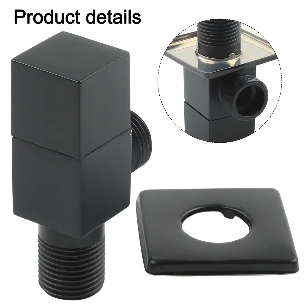 Male Thread Angle Valve For Bathroom Easy To Install Inner Diameter 15mm Practical Quarter Turn Thickened Material