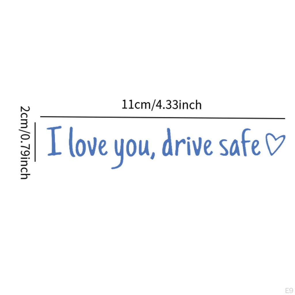 I Love You Drive Safe Decal ,Rear View Mirror Sticker ,Car Rearview for Girls ,Women