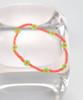 Bonbeau Flower Crush Neon Color Beads Bracelet Smile Charm Neon Color Flower Bead Bracelet