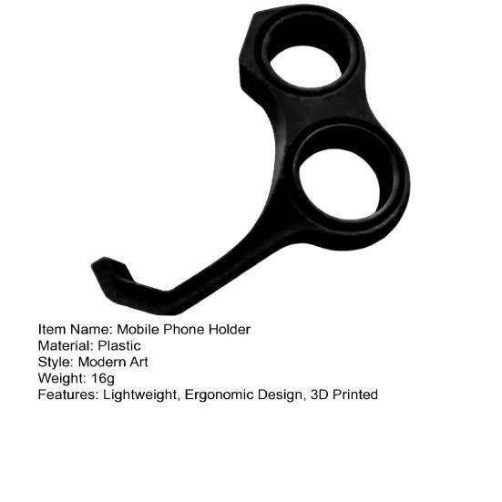 Ergonomic Phone Grip with Fidget Spinner 3D Printed PLA Multifunctional Stand