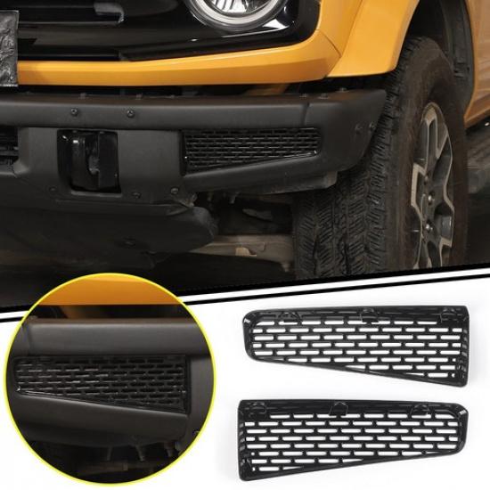 Black Front Bumper Grille Grill ert Mesh Trim Cover  For Ford Bronco +