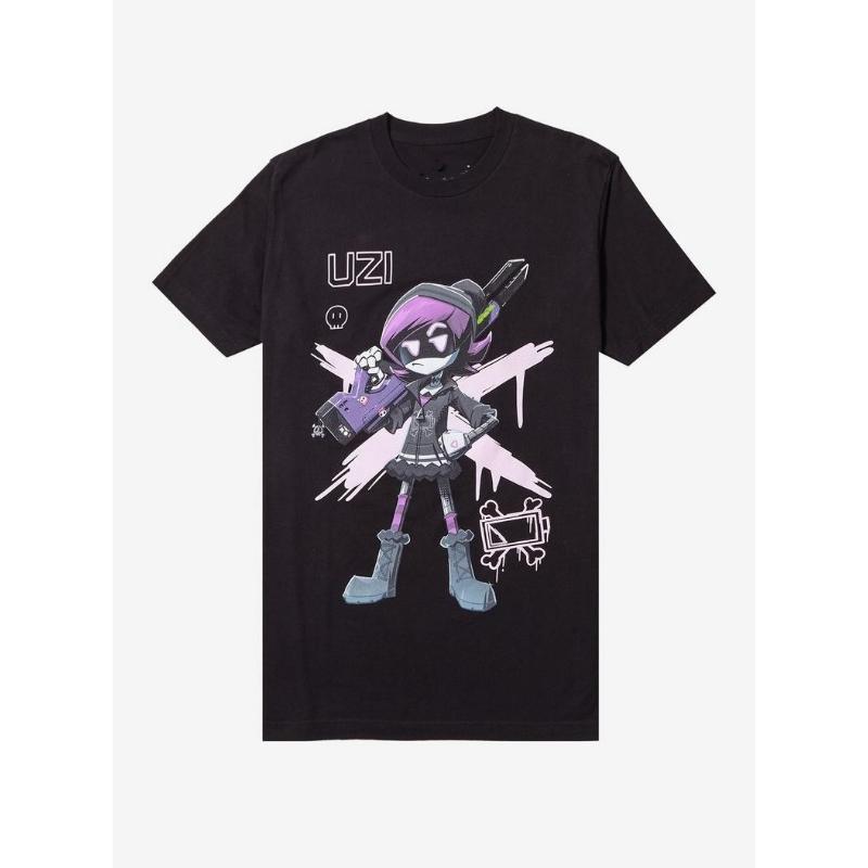 Men Women Murder Drones N Uzi Anime Robot Graphic T Shirt O Neck Short Sleeve Loose Fit Casual Summer Streetwear Unisex Daily Wear Tops Tees