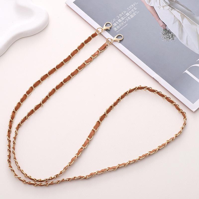 Handmade Leather Crossbody Phone Case with DIY Jewelry Pendant - Small Fragrance Style for Girls