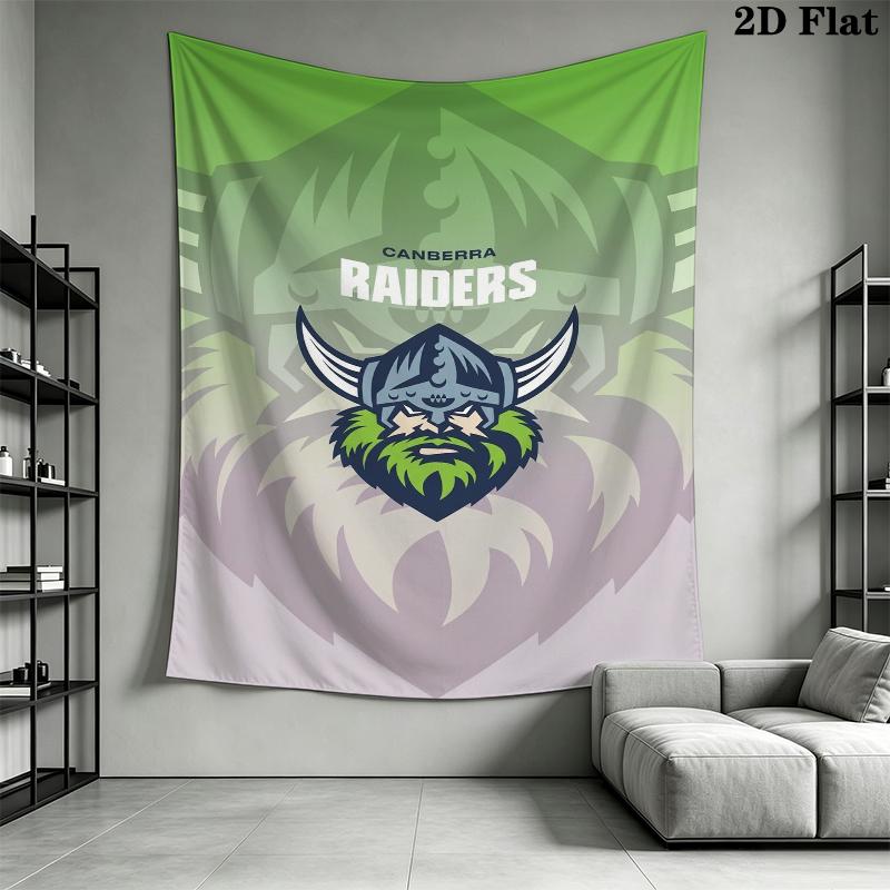 Canberra Raiders Wall Tapestry Aesthetic Wall Hanging Printed Fabric Blanket Decorative Tapestries for Bedroom Living Room Home Decor