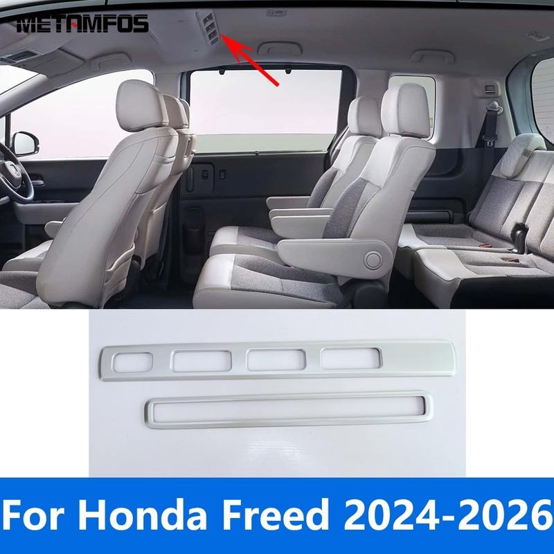 Interior Accessories For Honda Freed 2024 2025 2026 Carbon Fiber Rear Seat Air Conditioner Adjustable Switch Panel Cover Trim