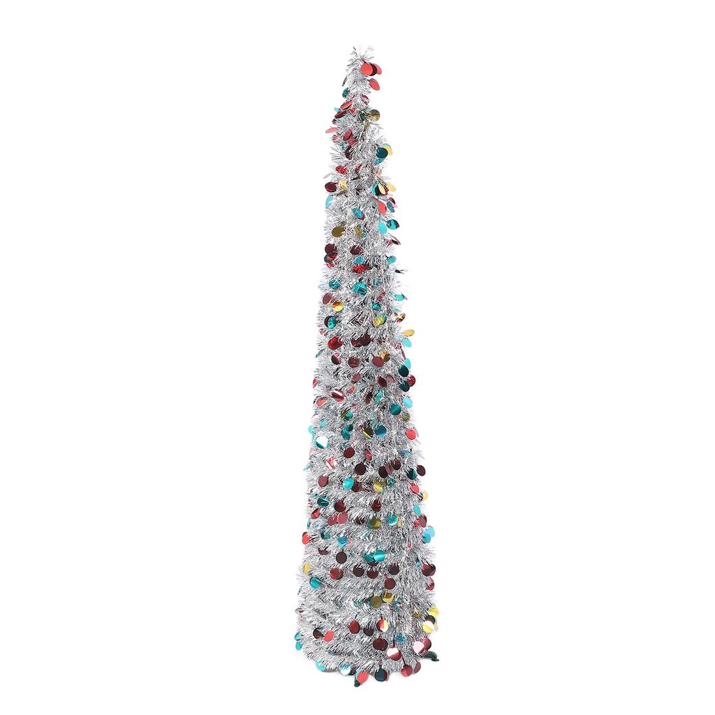 1,5m PET Faltbarer Künstlicher Weihnachtsbaum Pailletten Up Weihnachtsbaum für Heim-Feiertagsdekoration