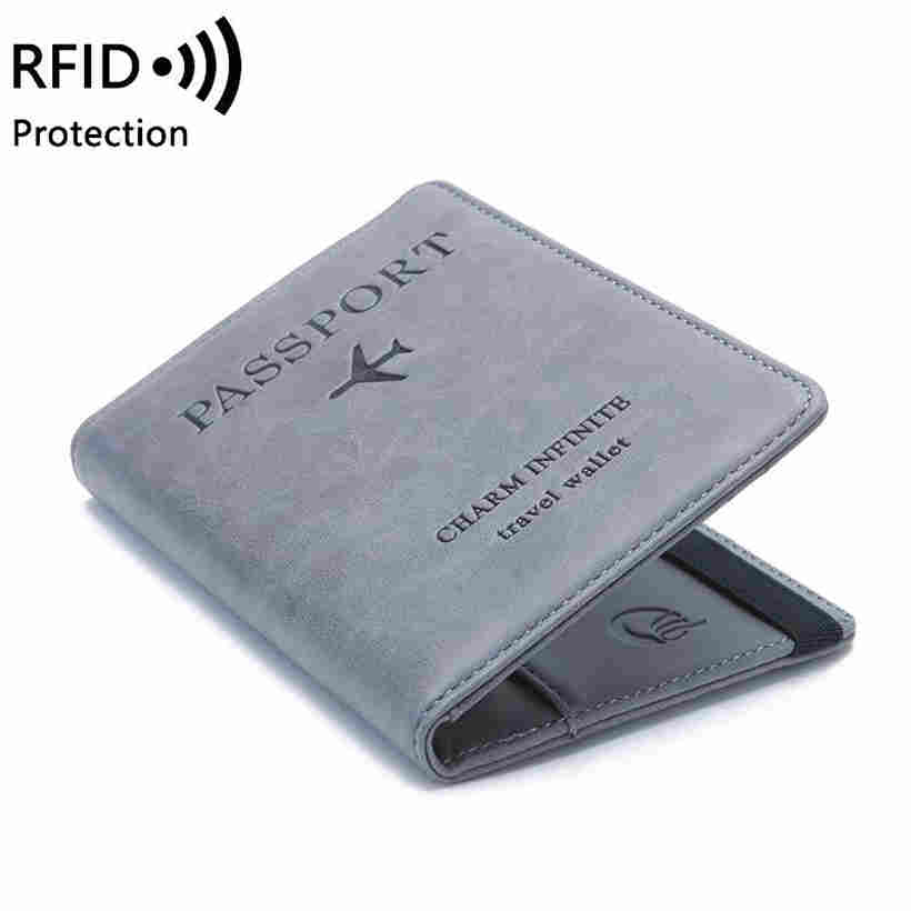 Unisex RFID Leather Passport Bag Document Package Portable Travel Ultra Thin Passport Holder