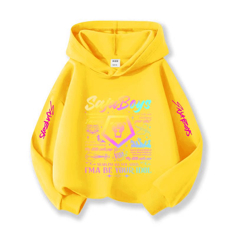 2025 Popular Kpop Christmas Casual Children's Hooded Sweatshirt Korean Wave Style Limited Edition Witch Hunting Fan Essential Girl Top