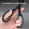 Deli 175mm Black Blade Ergonomic Office Scissors