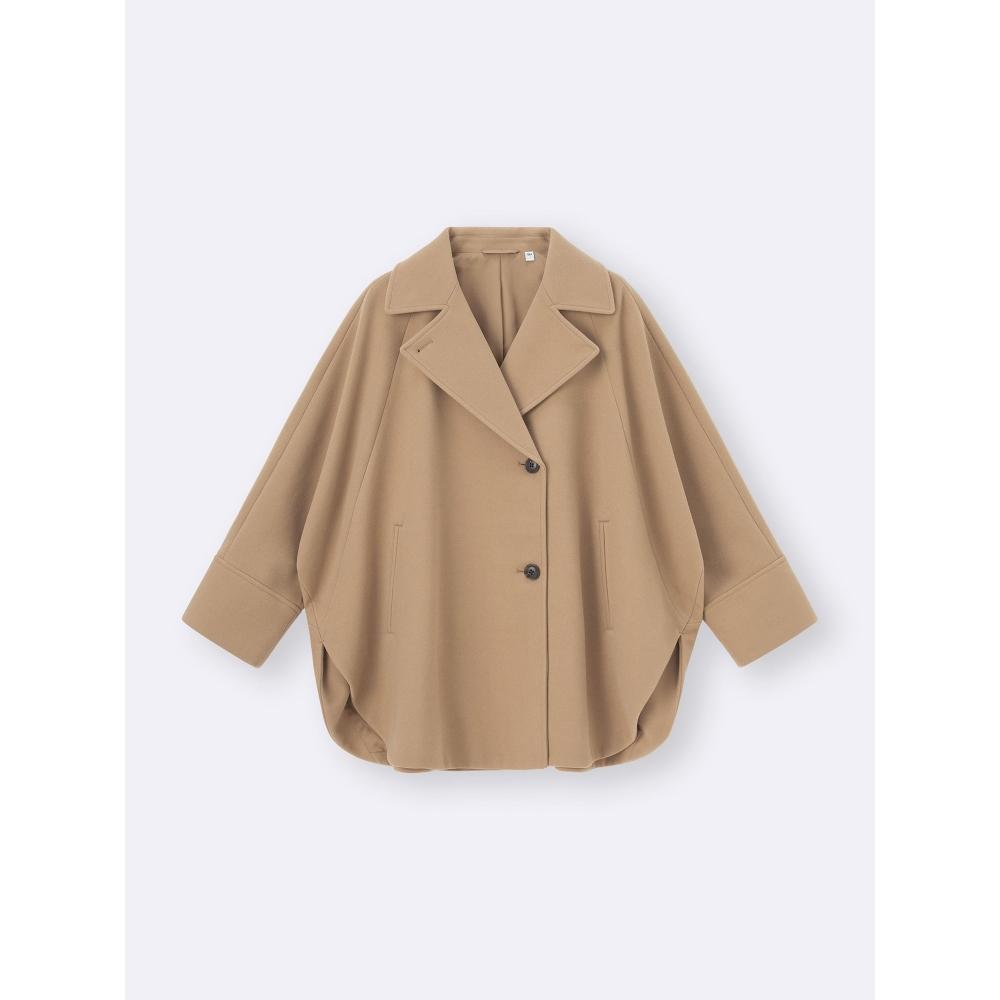 Gu By Uniqlo Cozy Melton Cape Coat Z+e