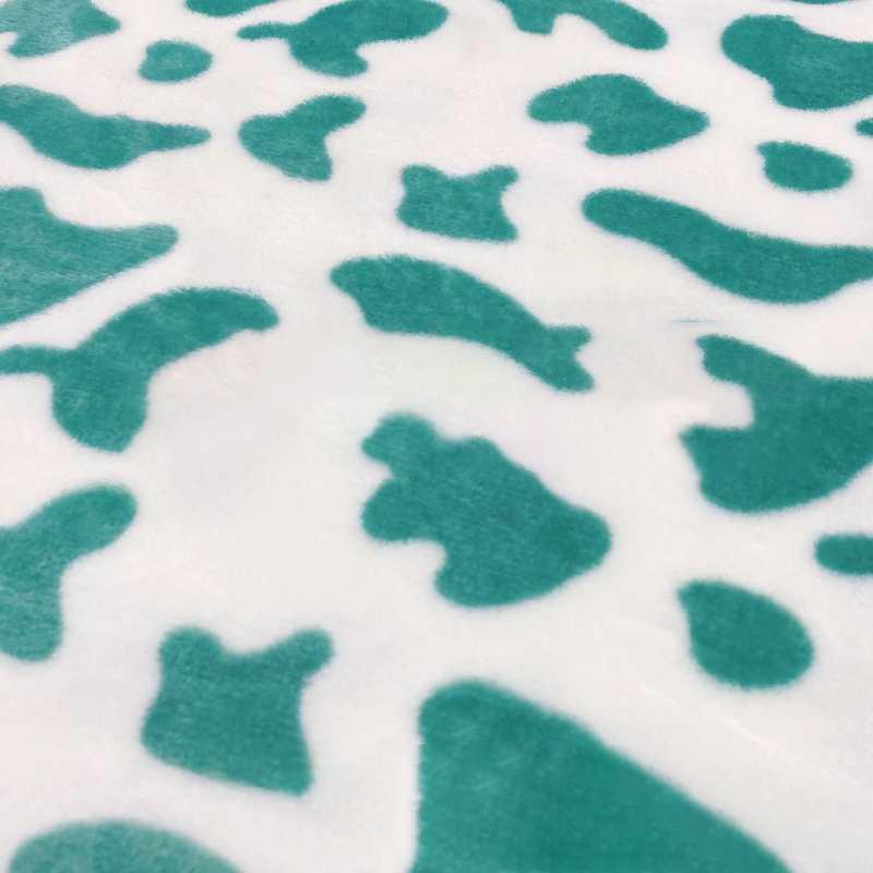 Tela de Terciopelo 100*160cm Lindo Patrón de Vaca Lechera Tela de Franela Suave Para Costura DIY Ropa de Cama Pijamas Manta para Mascotas Cojín de Sofá