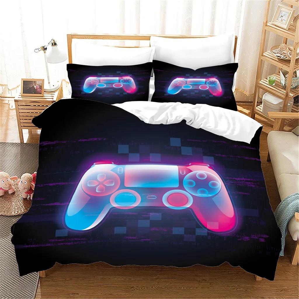Comforter Play Games Beddings Sets White 3D Print Quee Video Games For Boy Double Bed Set Comforter For Teen Man