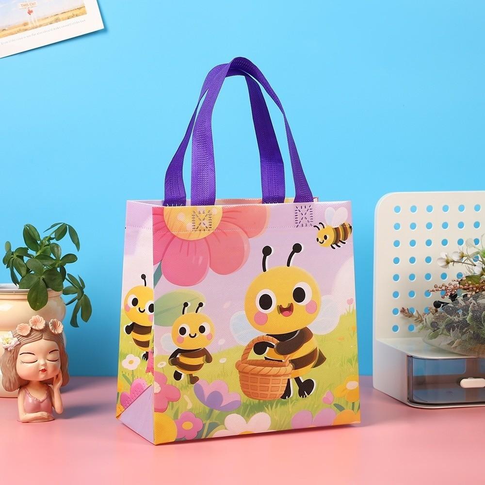 10Pcs Waterproof Gift Packaging Bags Reusable Flower Shopping Tote Bag  Kids Birthday Party