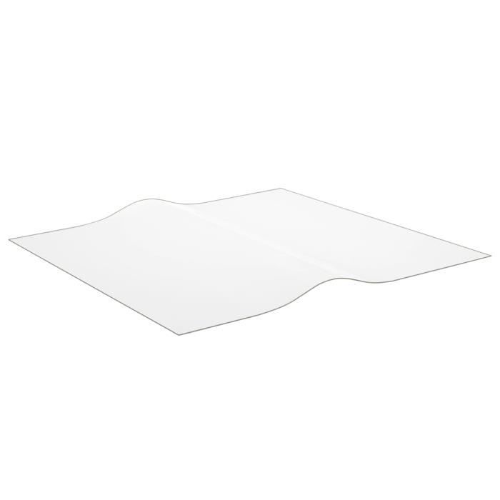 Protecteur de table - Transparent - 90x90 cm - 2 mm - PVC - Imperméable et facile à nettoyer
