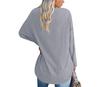 Super Large Multi-color Loose V-neck Women's T-shirt with Drop Shoulder Sleeves