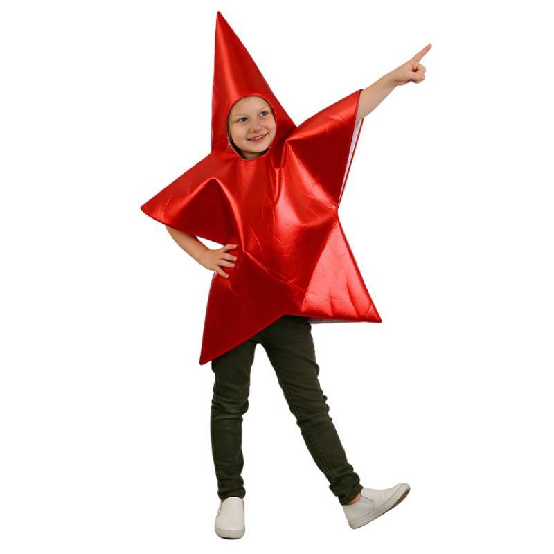 Disfraz Cosplay de Estrella para Niños con Material Suave de Poliéster para Actuaciones Navideñas en Escenario