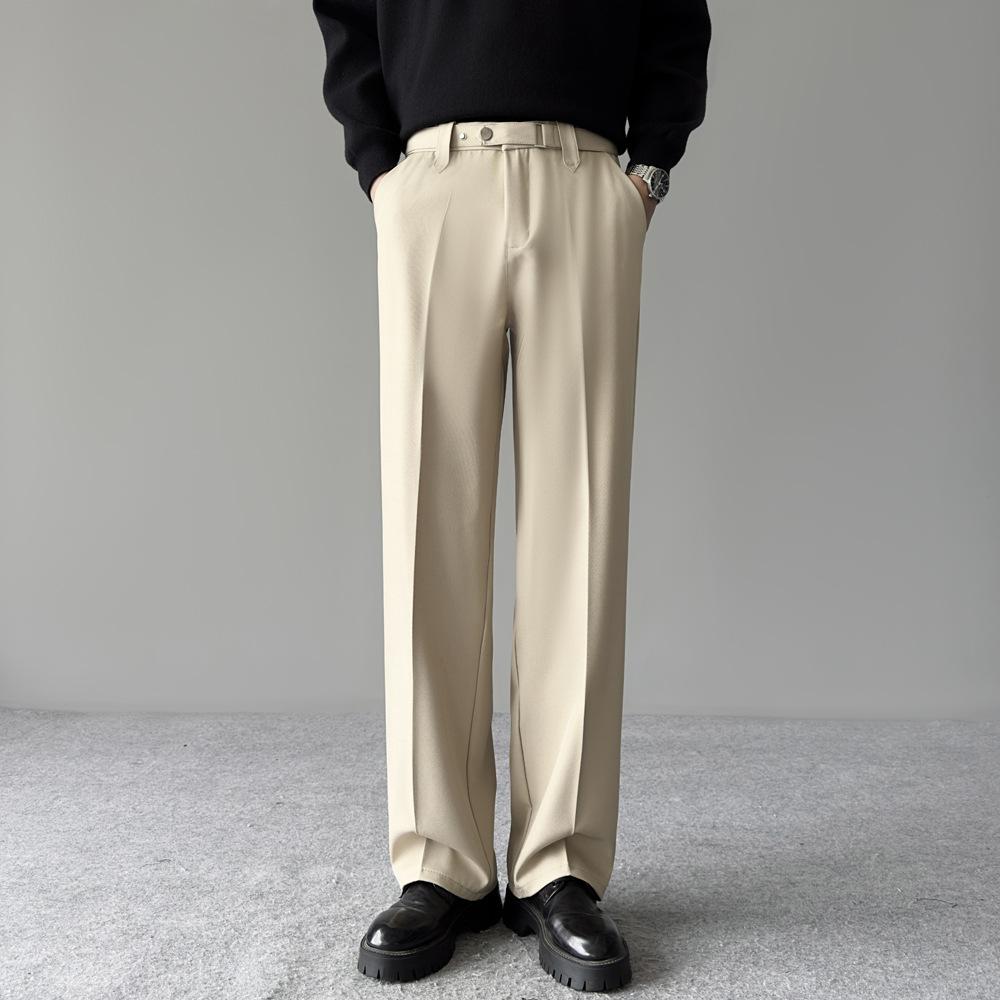 New Loose Casual Pants Men's Korean Version of Trendy Versatile Suit Pants High-end Design Straight Trousers Men's Clothing