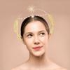 Rhinestone Hair Hoop Alloy Star Headband Elegant Bride Headpiece  Wedding