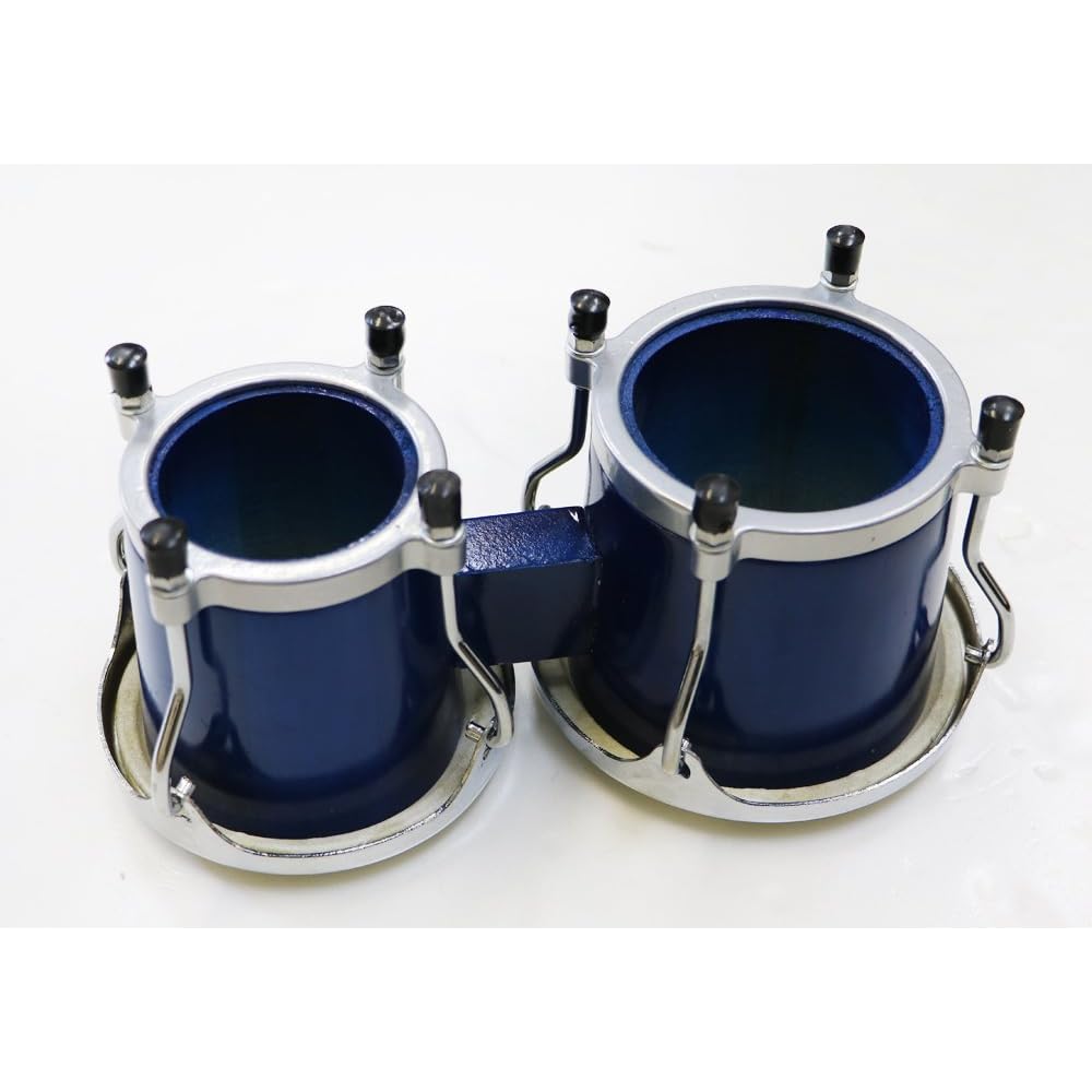 HOSCO Mini Tunable Bongo Blue JBG-001B Musical Instrument with Adjustable Tuning and Compact Design