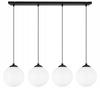 DECKENHÄNGENDE LAMPE STREIFEN KUGEL SCHWARZ LED 15cm