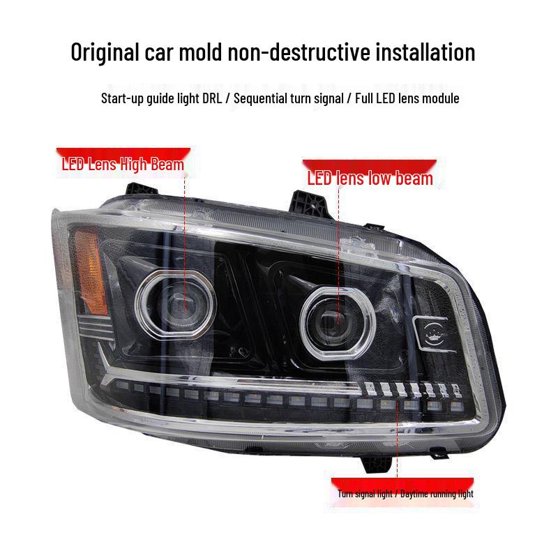 Compatible Jiefang J6P Headlight LED Bi-Beam Projector Lens for J6P500/550 Navigator Edition Right Headlight
