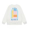 Winter CASA Hoodie Rainbow Letter Print Crew Neck Loose Long Sleeve Sweatshirt Men Women