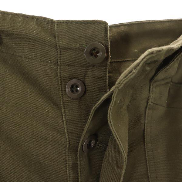 Austrian Army 80s military cargo pants Khaki Button fly Big size Men's Used