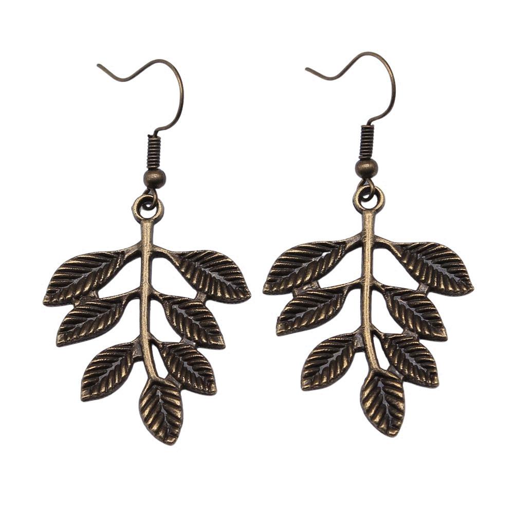 Drop & Dangle Earring Plant Four-Leaf Clover Cactus Vintage Jewelry SuppliesEarring Size 18x19mm QE021