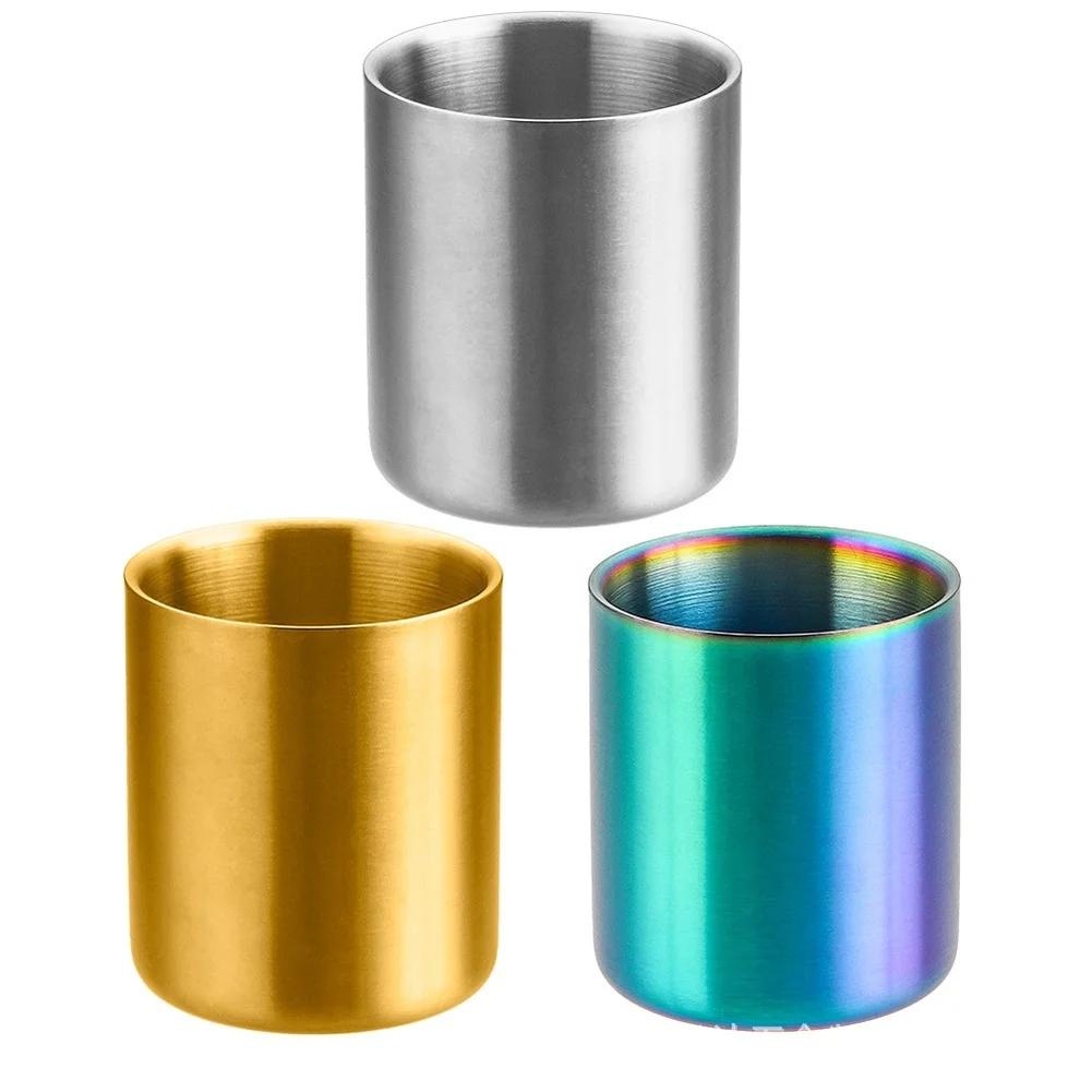 300ML Double Wall Stainless Steel Coffee Cup Without Handle Vacuum Insulated for Hot Cold Drink Use Home Office