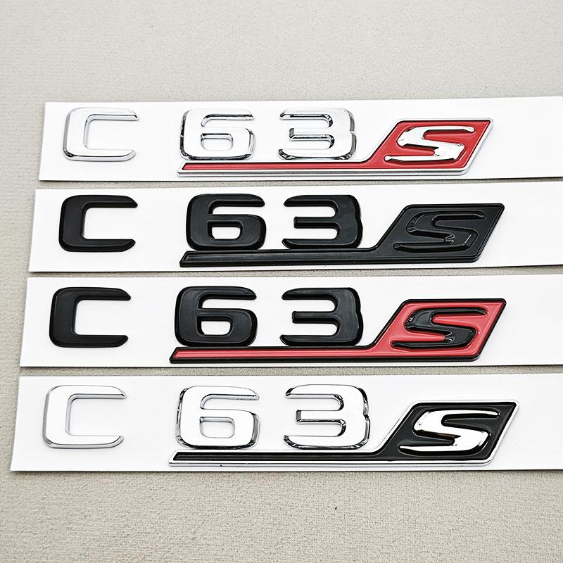 New 3D ABS Car Styling Logo C63S Badge Sticker Rear Trunk Emblem Decals For Mercedes Benz AMG C63S Auto Tail Accessories