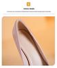 Plus Size Elegant Chunky Heel French High Heels for Women - 2025 Style, Mid-Heel, Round Toe, Shallow Mouth Shoes.