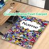 1pc Mixed Cartoon Characters Carpet for Room Floor Mat, Comfortable Office Chair Printed Area Rug, Beautiful Hotel Rug