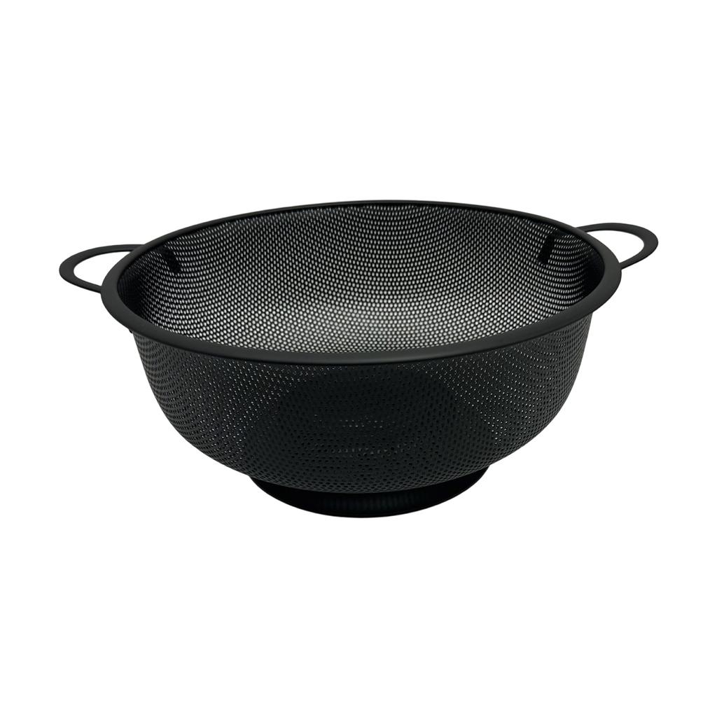 Stainless Steel Thickened Double Handle Colander Drain Basket Hanging Basket Kitchen Vegetable Fruit Basket Elevated Base Strainer
