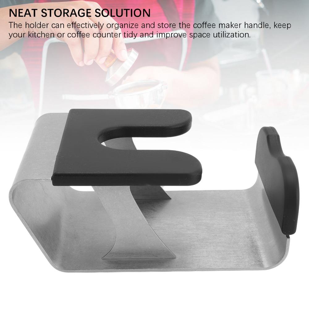 Universal Fit Coffee Tamping Station Silver Color Espresso Portafilter Stand  For Espresso Machine