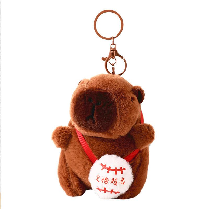 Soft Plush Capybara Keychain For Exam Passing And Graduation Celebration
