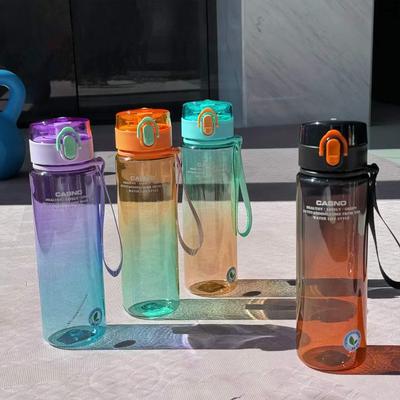 Farbverlauf Wasserflasche Sport Tour Outdoor Auslaufsicherer Verschluss Kind Schule Wasserflaschen für Kinder Mädchen Trinkgeschirr BPA-frei