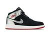 Kids' Sneakers Jordan 1 Mid Black Red Silver (GS) Black/Gym Red-Metallic Silver-White