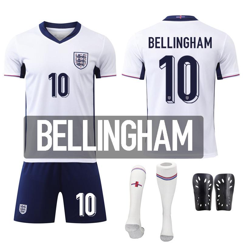 Europacupen England Fotbollsuniform Set 11 Foden Nr. 1 Bellingham Kane Fotbollströja