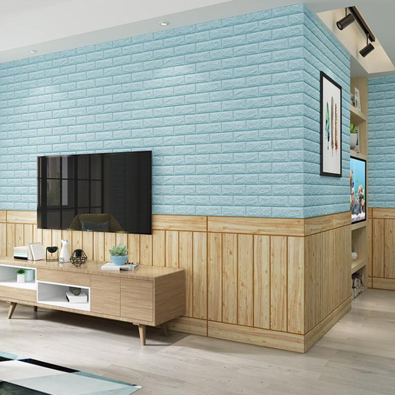 10Pcs 77*70cm 3D Wall Stickers Faux Brick Bedroom Home Decor Waterproof Self Adhesive Living Room Wallpaper