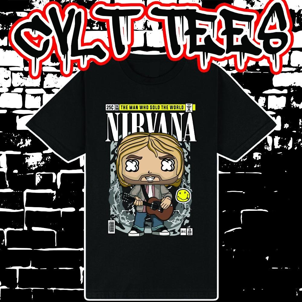 Футболка унисекс Nirvana Kurt Cobain в стиле обложки комикса ~ 100% Хлопок L