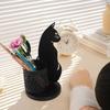 Black Cat Pen Holder Simple Ironwork Creative Minimalist Office Desktop Organizer Decoration Desk Storage Pen Holder Handicraft