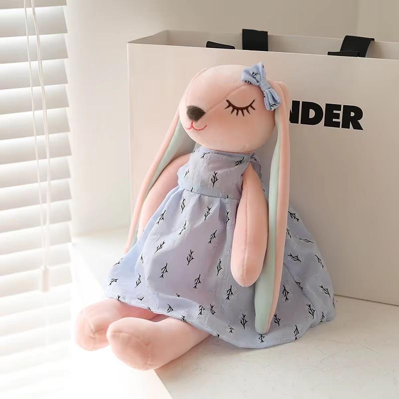 

40cm Calming Rabbit Plush Toy Cute Doll Children Accompany Sleeping Doll For Kids Birthday Gift