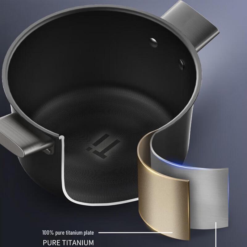 ASD 0-Coating Pure Titanium Soup Pot