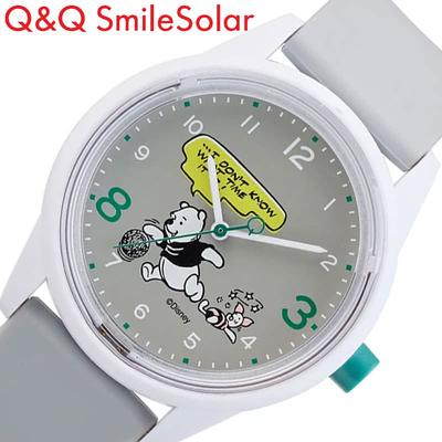 Citizen Wristwatch QQ Lightweight Solar Waterproof Smile Disney R00A-502VK Gray Beige Cute Small Girls Boys Children Kids Ladies Household Recommended